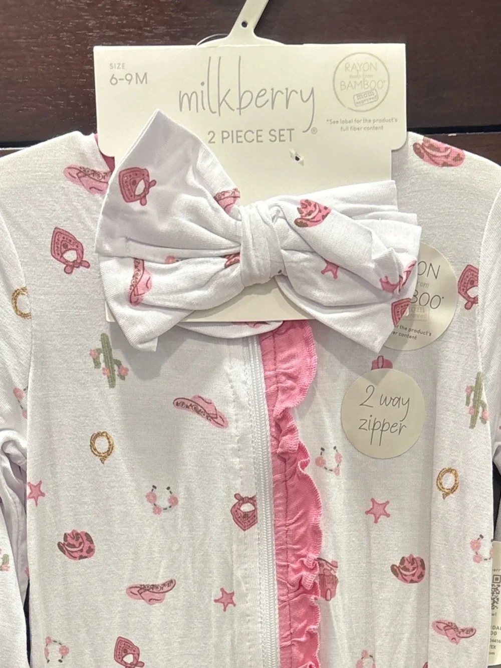 ✨🤠💖 NWT Baby Girl Western PJ Set – 6-9 Months 💖🤠✨